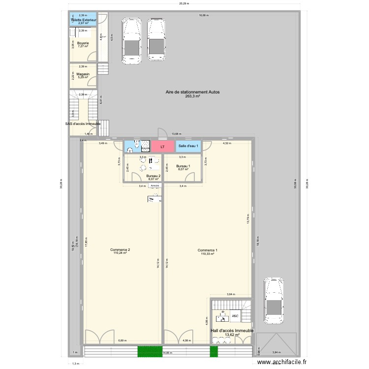 Lazaret-2. Plan de 15 pièces et 568 m2