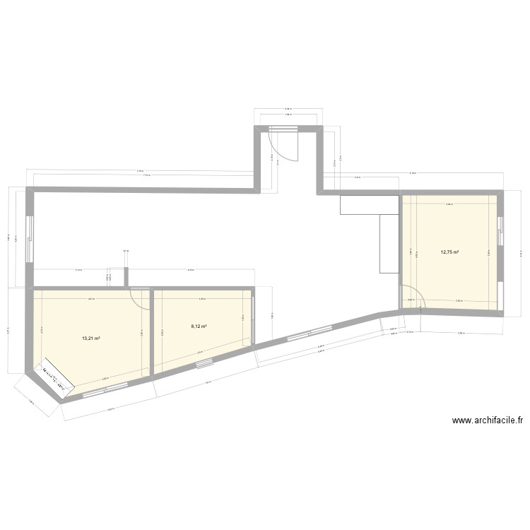 TANGER 9. Plan de 3 pièces et 34 m2