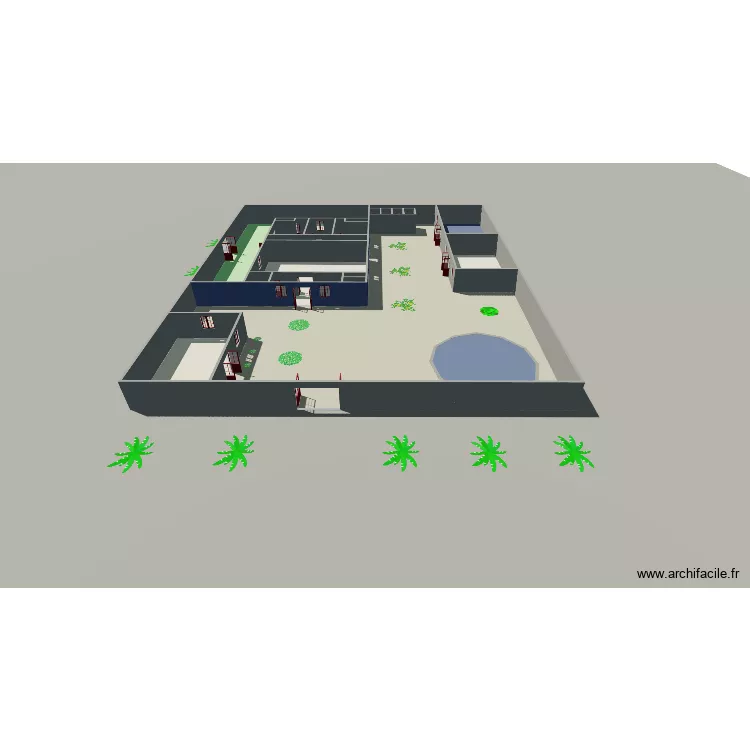 Maison des Femmes de Bala. Plan de 21 Pièces et 1128 m² Maison des Femmes de Bala. Plan de 21 Pièces et 1128 m²