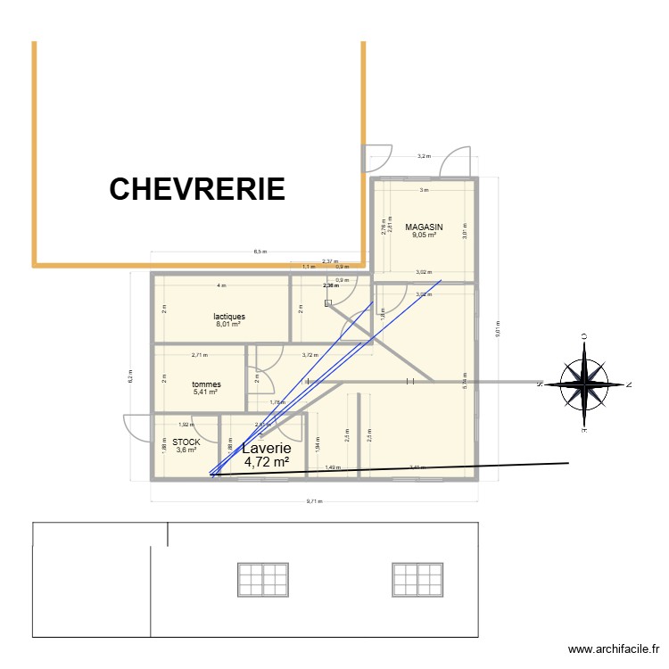 fromagerie plomberie. Plan de 0 pièce et 0 m2