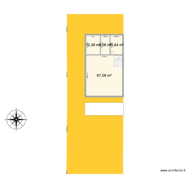 Les clayes val d'arcy 5. Plan de 4 pièces et 98 m2