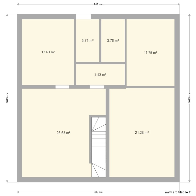 57 GDG. Plan de 12 pièces et 167 m2