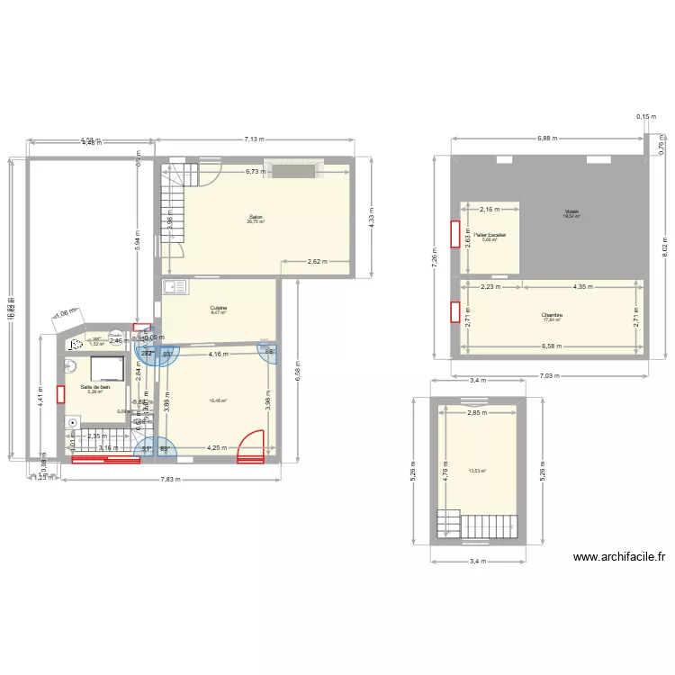 Maison_n9. Plan de 10 et 122 m² Maison_n9. Plan de 10 et 122 m²