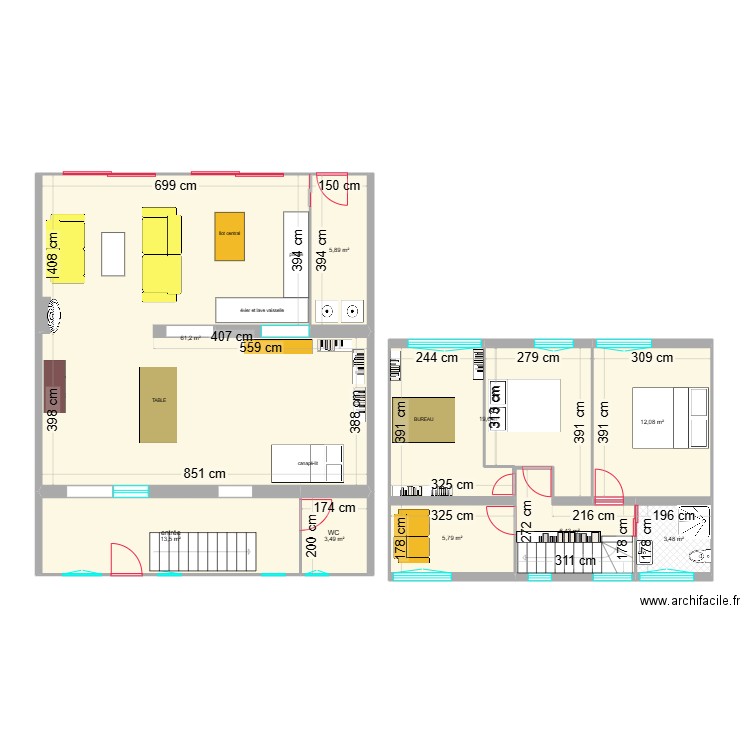Projet Maison. Plan de 0 pièce et 0 m2