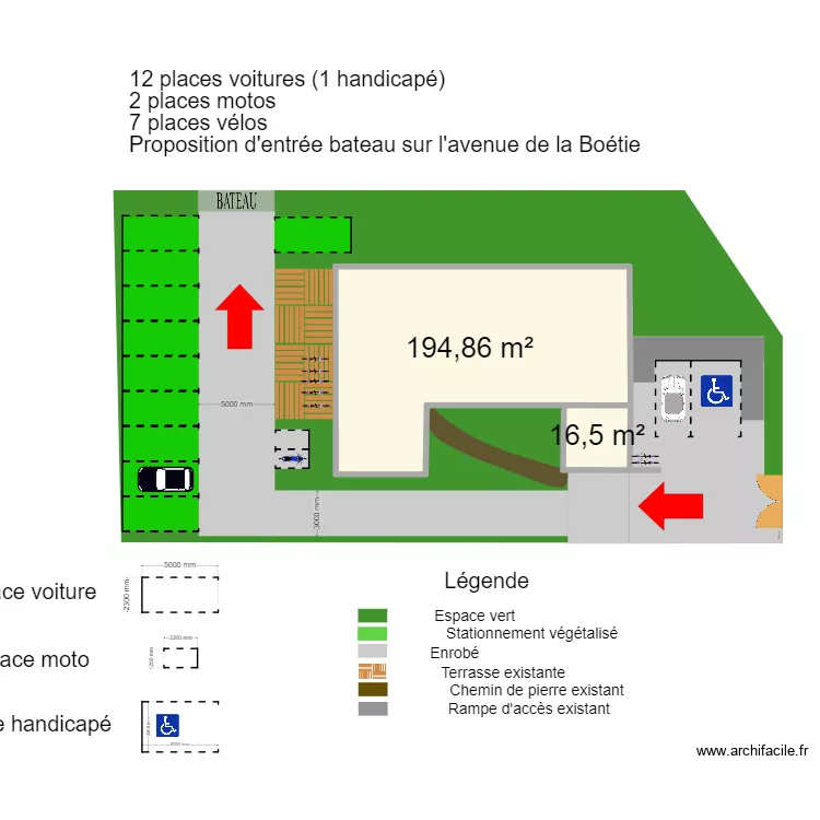 MAISON DE SANTE DIN A3. Plan de 