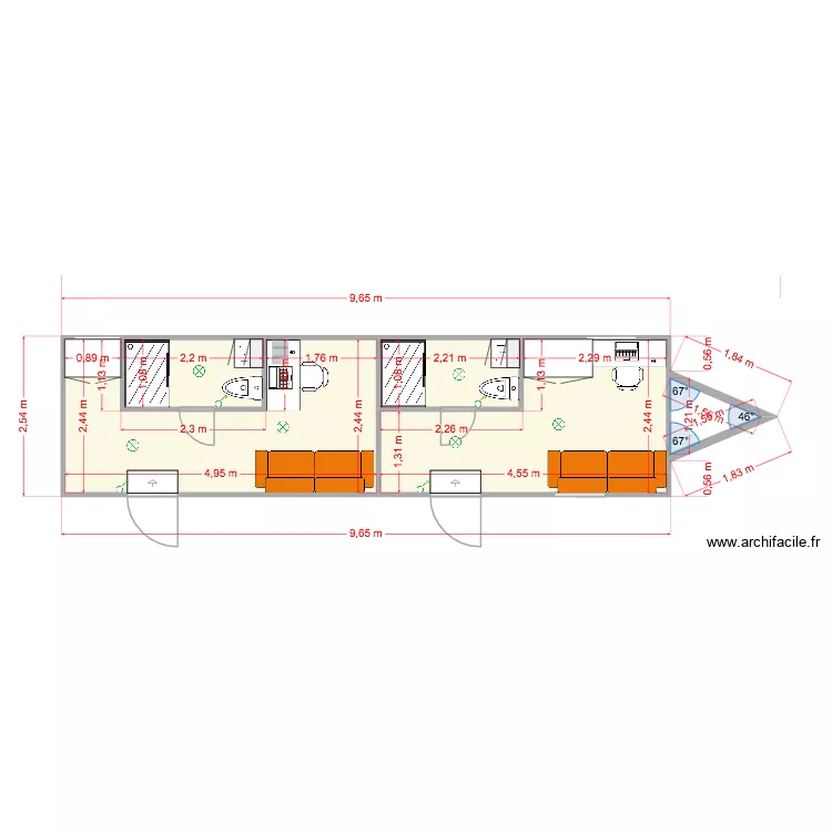 T20. Plan de 5 et 24 m² T20. Plan de 5 et 24 m²