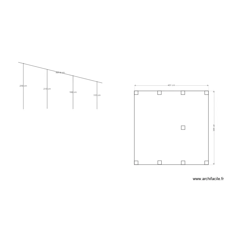 abri vaches. Plan de 