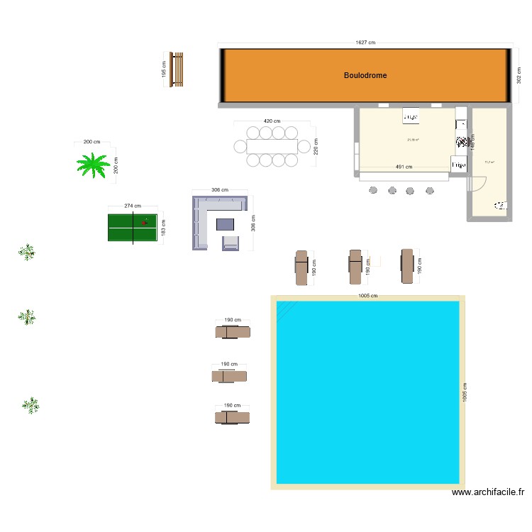 Plan Pool House 30m2