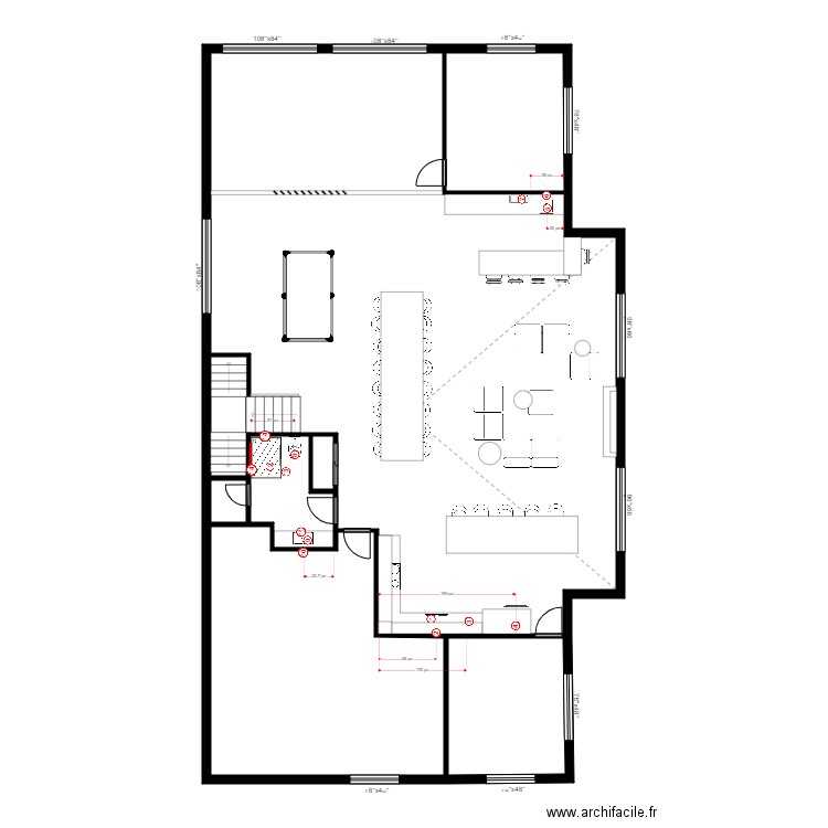 Grondin Garage Plomberie. Plan de 8 pièces et 224 m2