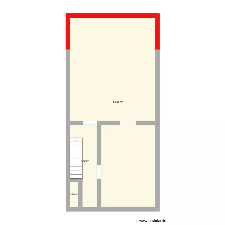 PLAN A extension. Plan de 3  et 64 m²
