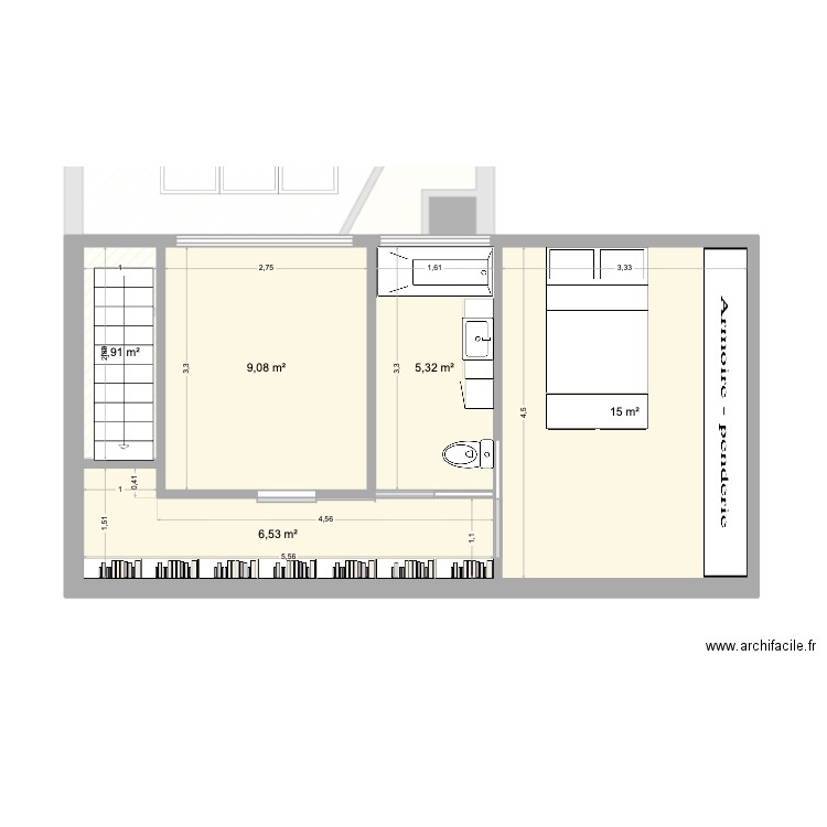 TRIPLEX 32 2. Plan de 14 pièces et 153 m2