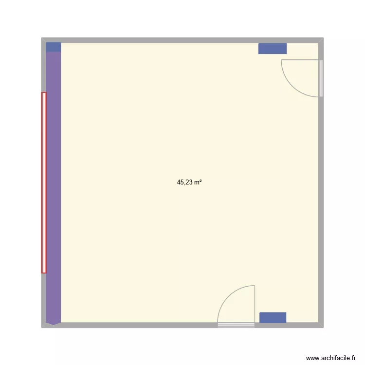 Classe. Plan de 1 Pièce et 45 m² Classe. Plan de 1 Pièce et 45 m²
