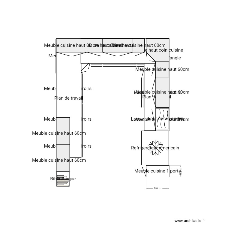 Cuisine Rocroy. Plan de 0 pièce et 0 m2