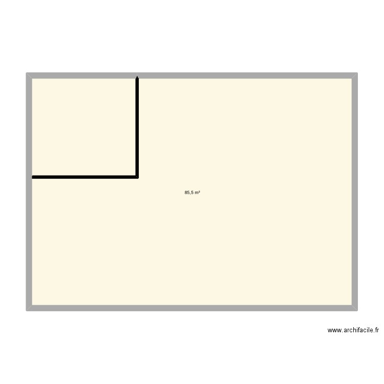 Maison. Plan de 1 pièce et 86 m2