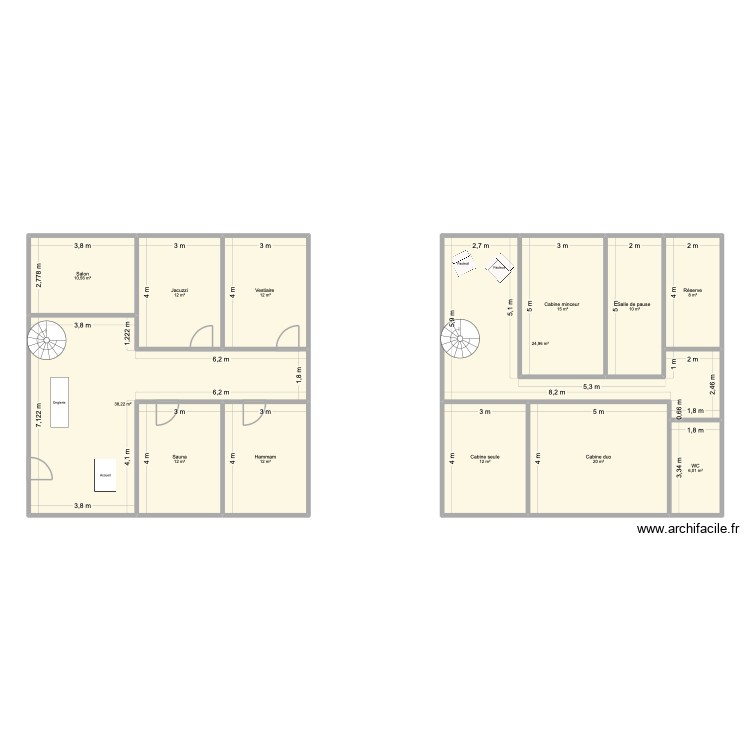 sensation spa. Plan de 0 pièce et 0 m2