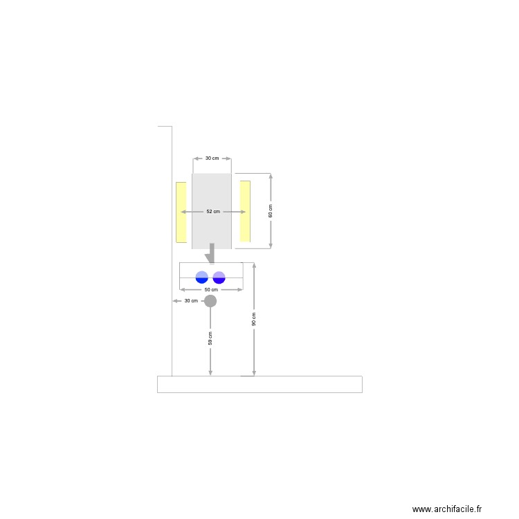 lavabo wc matt et chris. Plan de 0 pièce et 0 m2