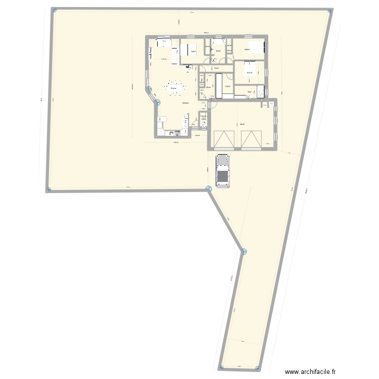 Maison Beauregard 1. Plan de 15 pièces et 952 m2