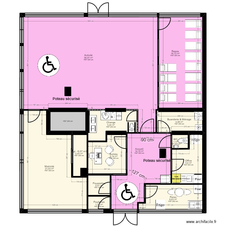 92 PUTEAUX projet Jean v2 ArL 160323 V4. Plan de 14 pièces et 149 m2