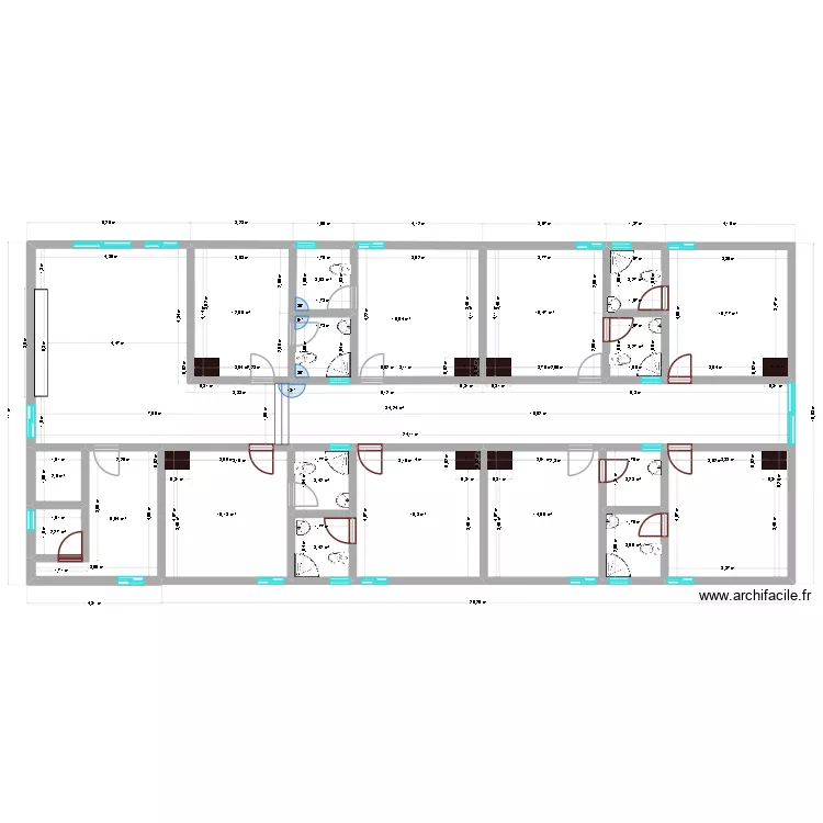 HOTEL SINFRA ZORO. Plan de 18  et 233 m²