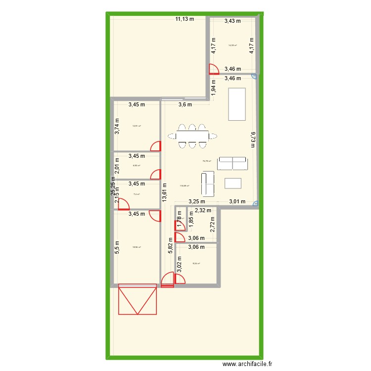 plan tomblaine. Plan de 9 pièces et 427 m2