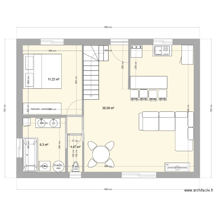 maison 1. Plan de 0 pièce et 0 m2