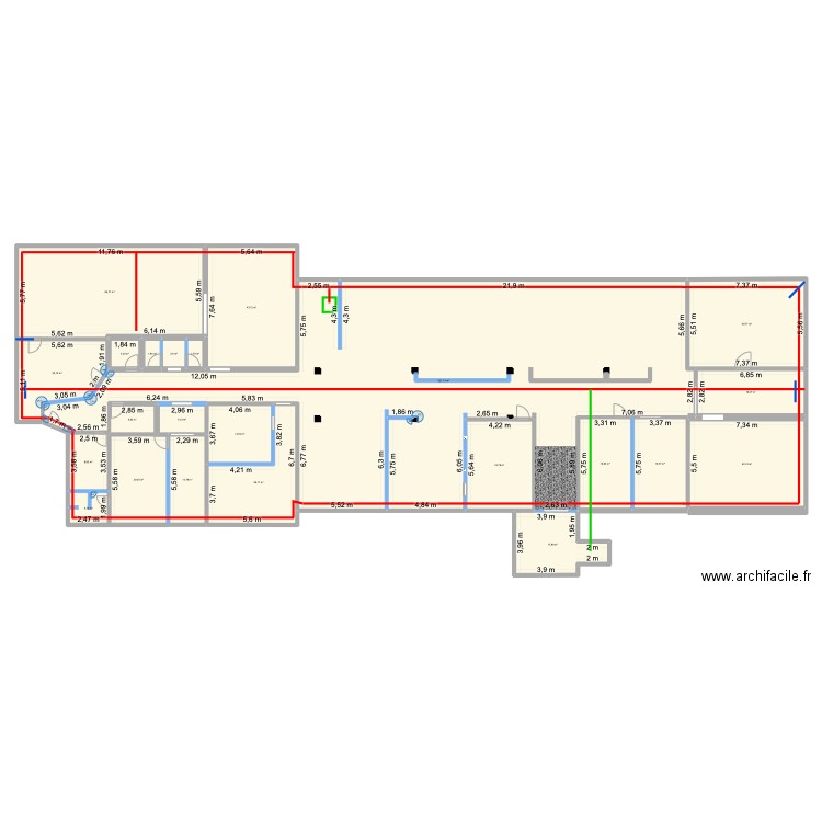 kitchen Tbilisi drainage 2. Plan de 23 pièces et 741 m2