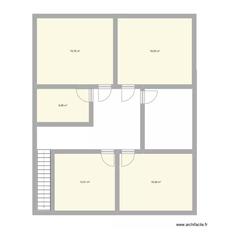2eme etage. Plan de 5 Pièces et 76 m² 2eme etage. Plan de 5 Pièces et 76 m²