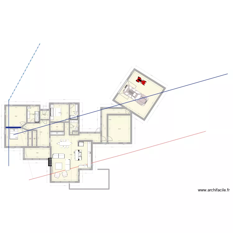 PLAN RENO GARAGE ATTACH&Eacute;. Plan de 