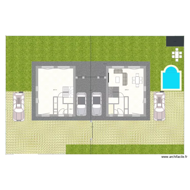 74520. Plan de 8 et 92 m² 74520. Plan de 8 et 92 m²