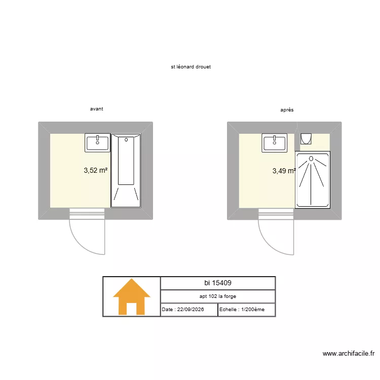 drouet st leonard apt 102. Plan de 2 Pièces et 7 m² drouet st leonard apt 102. Plan de 2 Pièces et 7 m²