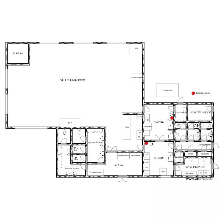 ESAT Anais Jou&eacute; Les Tours. Plan de 24  et 458 m²