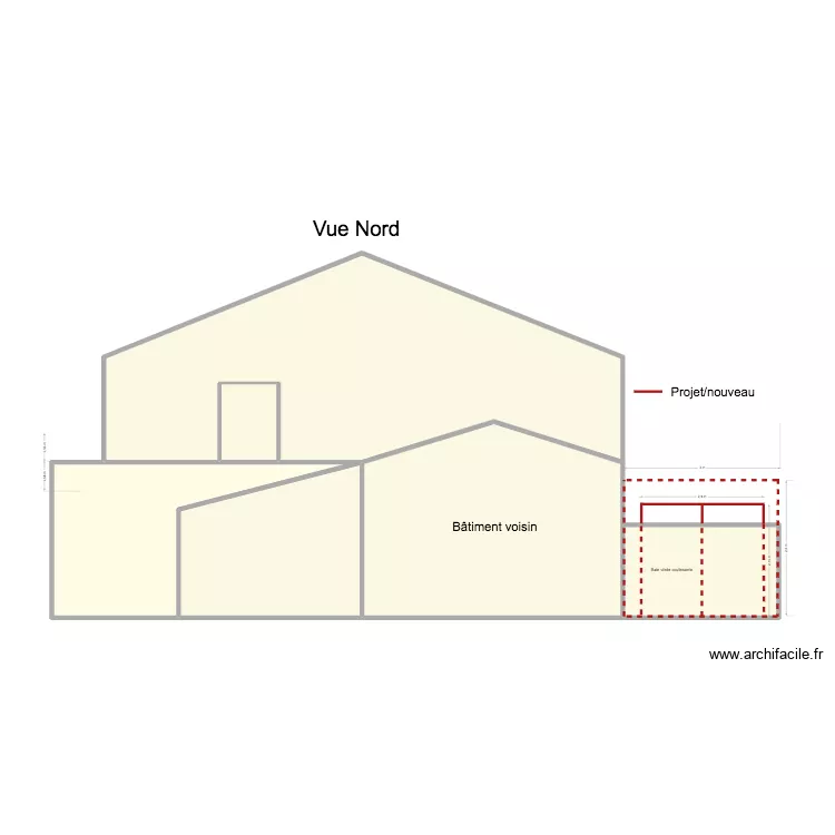 SDS vue Nord. Plan de 6 et 66 m² SDS vue Nord. Plan de 6 et 66 m²