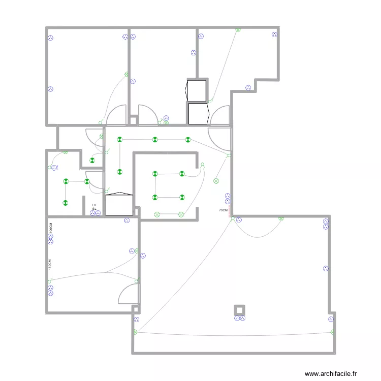 MAUPAS ELECTRICITE. Plan de 8  et 17 m²