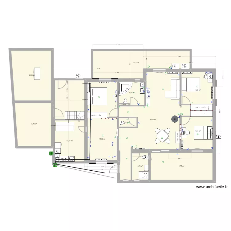 plan SP3C 12 12 2025. Plan de 15  et 204 m²