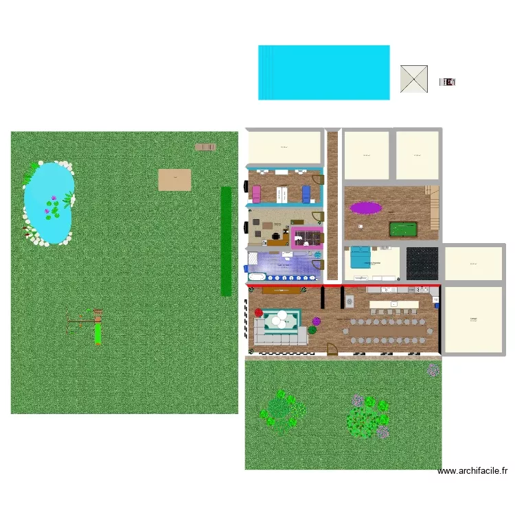 Salon+cuisine. Plan de 14 Pièces et 355 m² Salon+cuisine. Plan de 14 Pièces et 355 m²