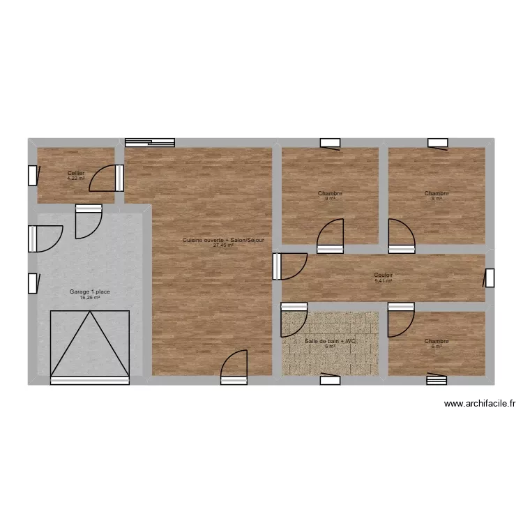 IT - Chirine. Plan de 8 Pièces et 87 m²