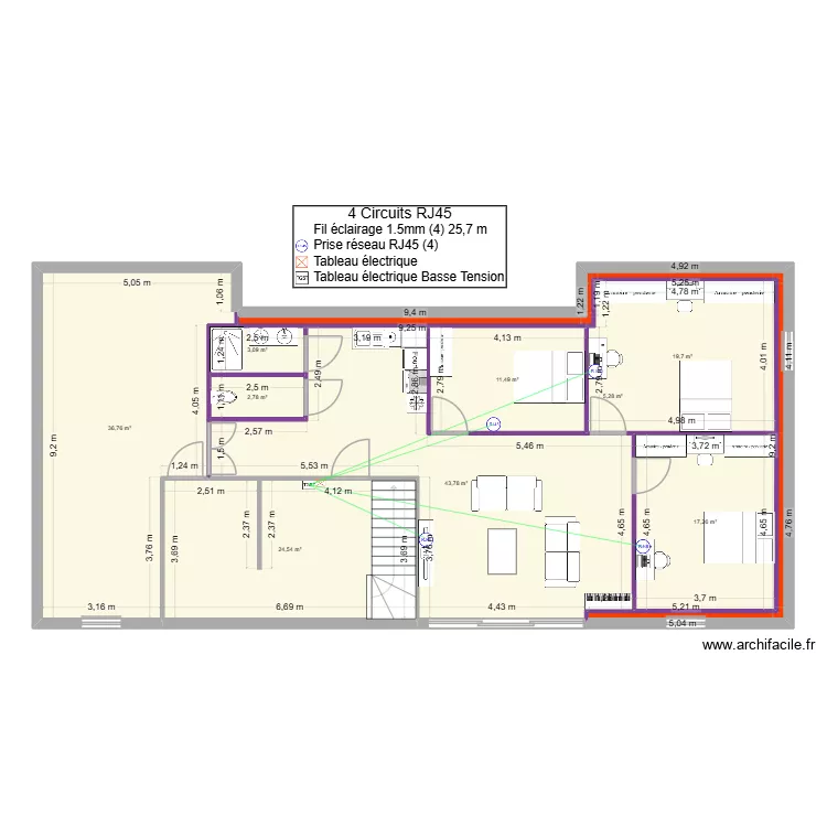 Laurent & Jess RJ45. Plan de 9 et 165 m² Laurent & Jess RJ45. Plan de 9 et 165 m²