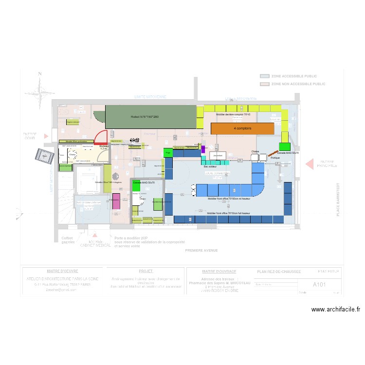 Pcie RDC v24/11/25. Plan de 1 pièce et 4 m2