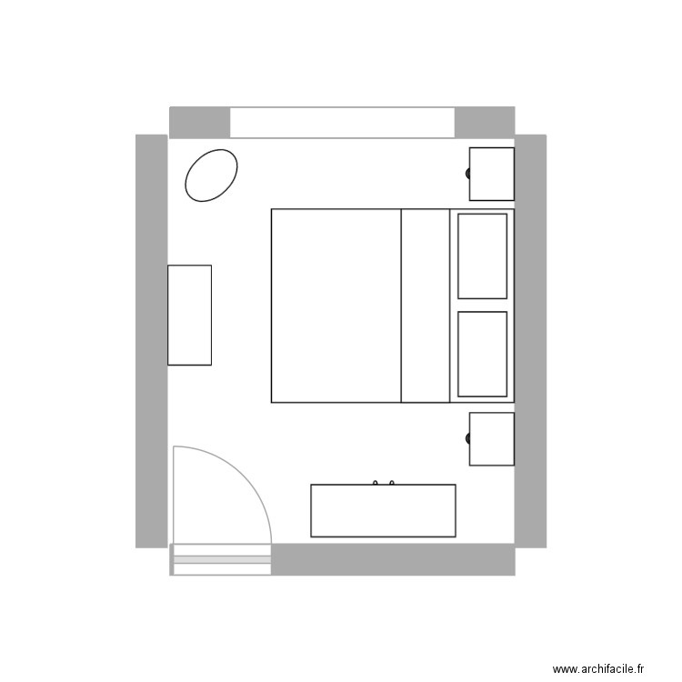 chambre 1 RDC. Plan de 0 pièce et 0 m2