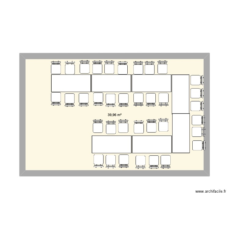 Barnum. Plan de 1 pièce et 40 m2