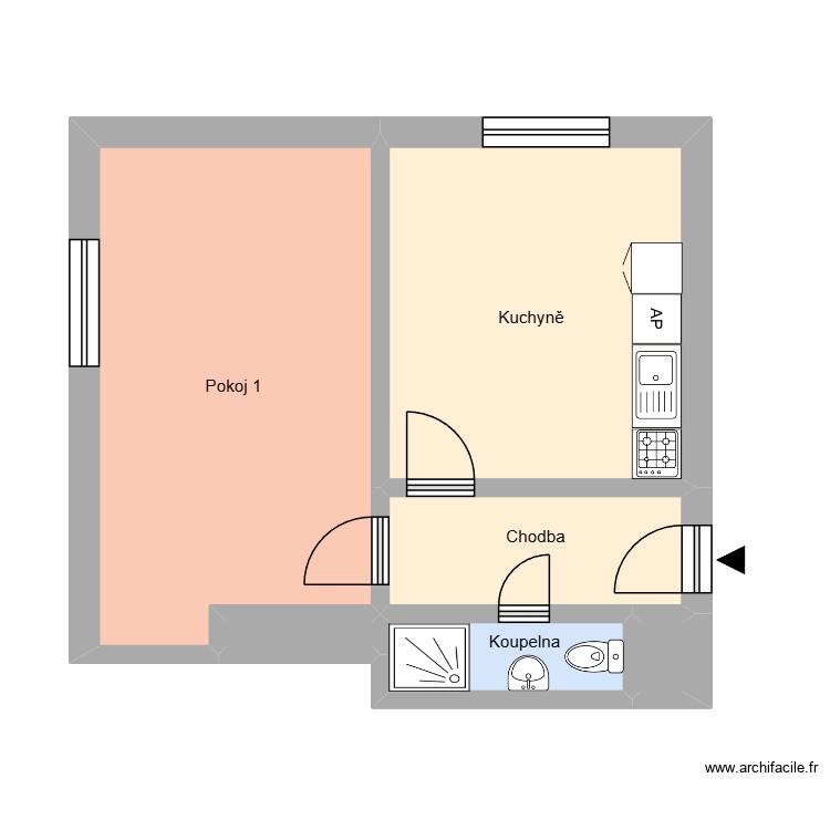 Místní 358, byt 2. Plan de 0 pièce et 0 m2