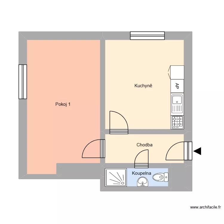 M&iacute;stn&iacute; 358, byt 2. Plan de 10 pièces et 161 m²