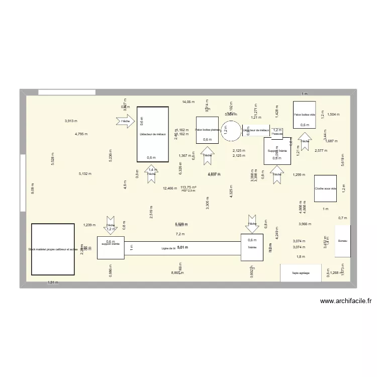 ligne m&eacute;tro 2026. Plan de 1  et 114 m²