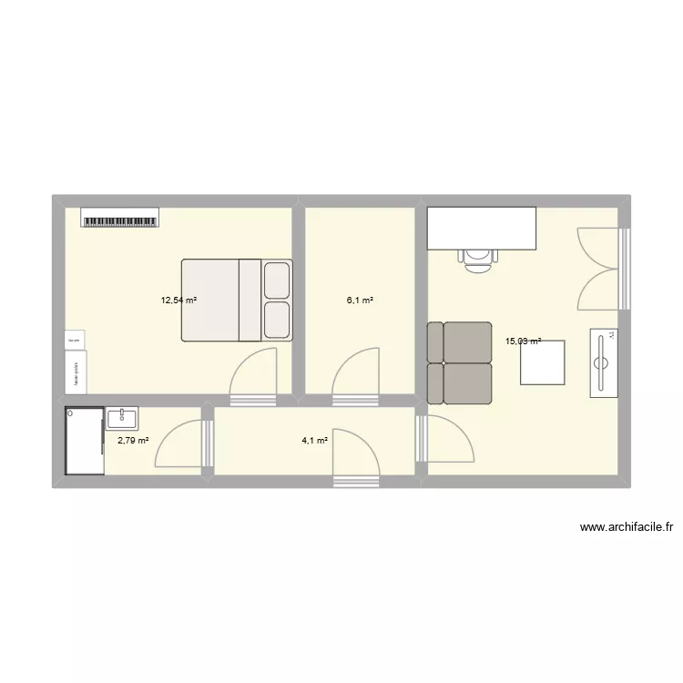 Appart. Plan de 5 et 41 m² Appart. Plan de 5 et 41 m²