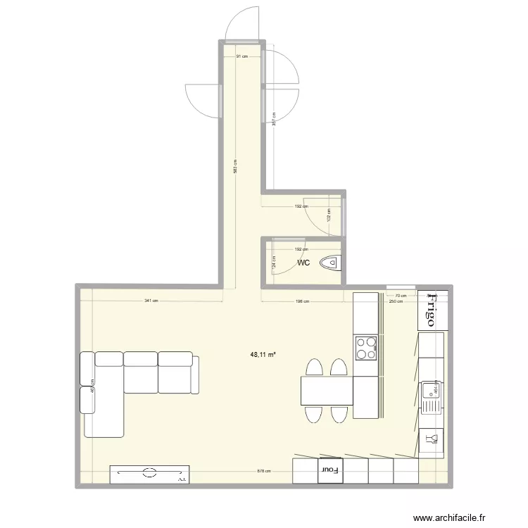 couloir laurie. Plan de 