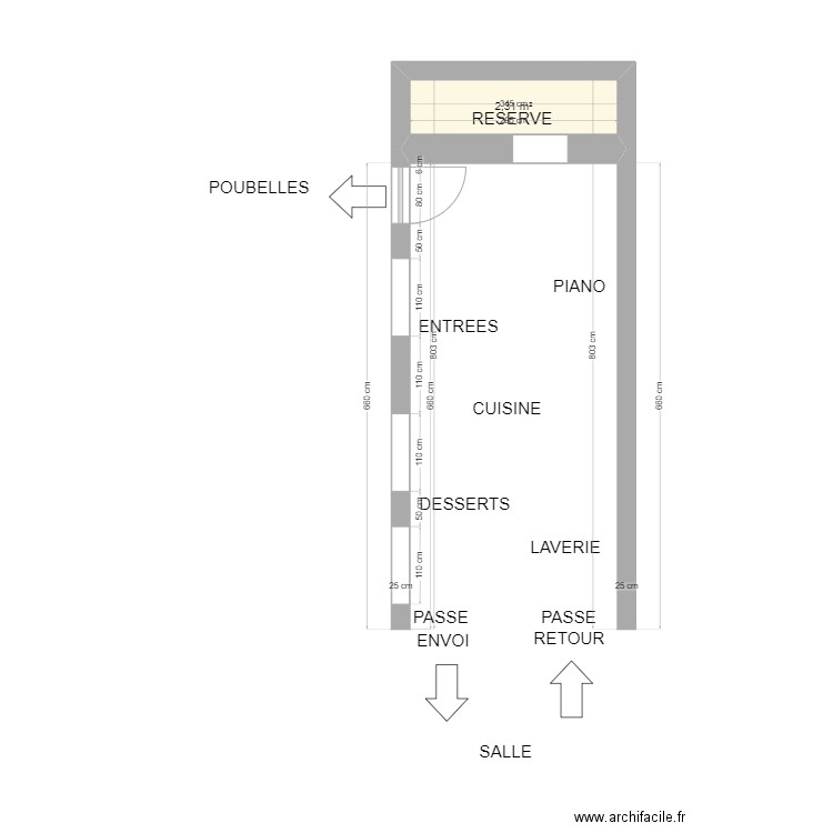 Hubière Croix. Plan de 1 pièce et 2 m2