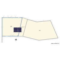 Plan aérien panneaux solaires
