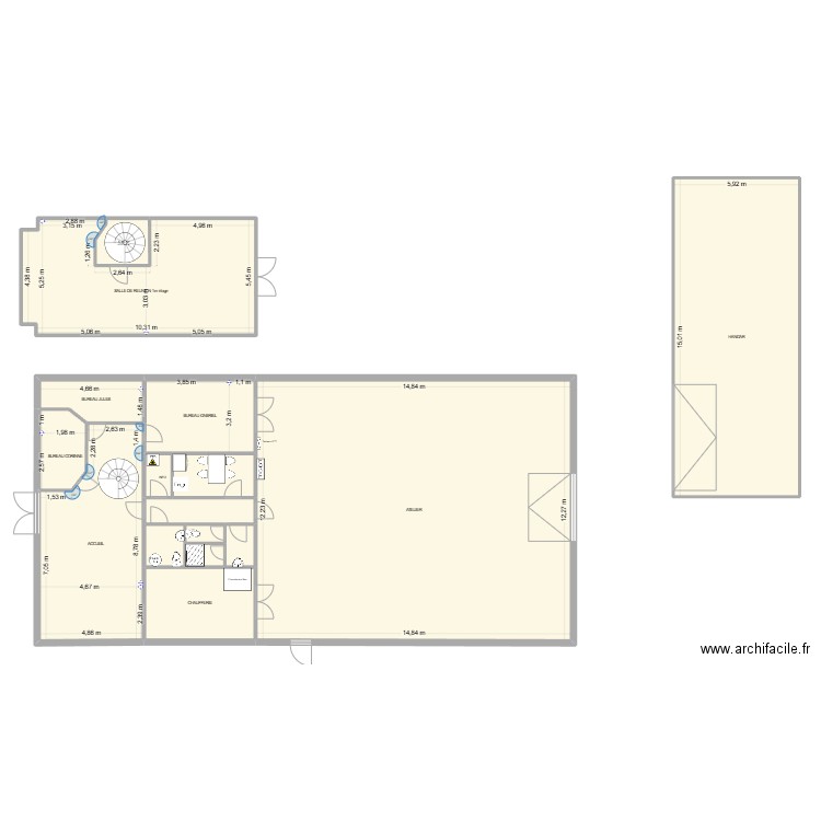 NOV. Plan de 16 pièces et 450 m2