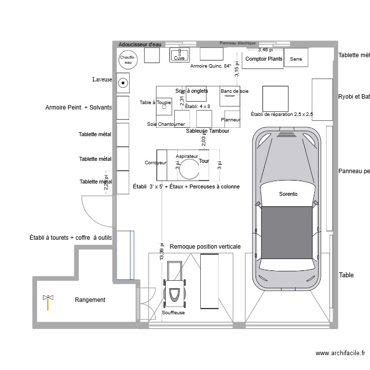 Garage 2. Plan de 0 pièce et 0 m2