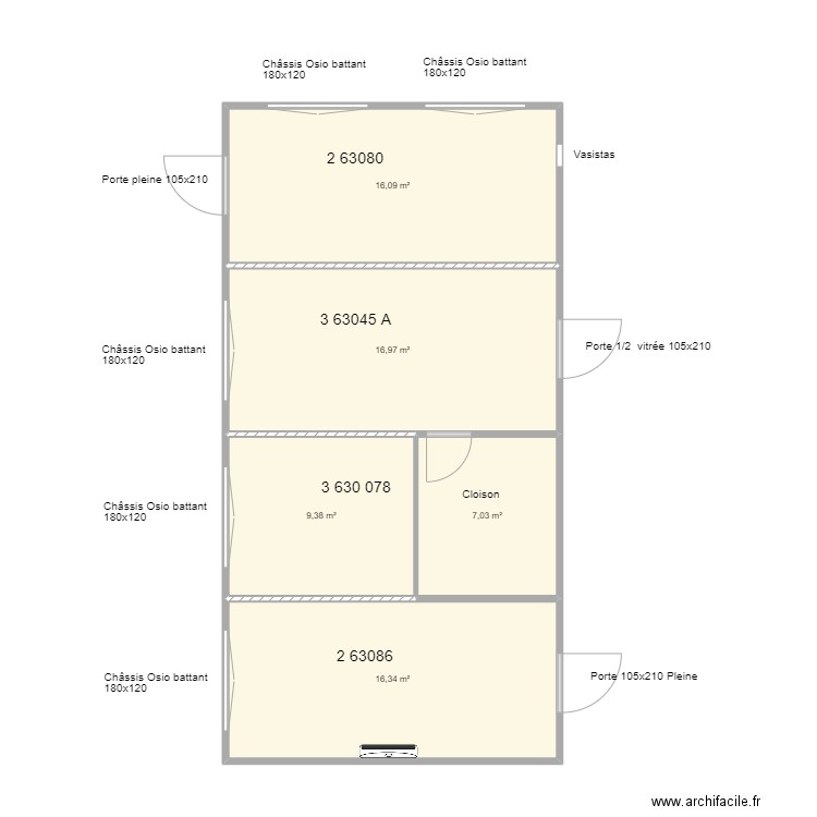 Occasion Existant  Ass de 4 . Plan de 0 pièce et 0 m2